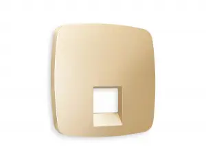 ЭЛМАКС - Лицевая панель OMEGA (Шампань) для компьютерной/телефонной розетки RJ-45/RJ-11 QUANT OP6120 элмакс, электротехника, кабель, светотехника, elmax.pro