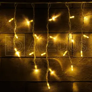 ЭЛМАКС - Бахрома (Айсикл) ALEDUS, 220 В, 3x0.5 м, IP65, белый провод, резина, теплый белый, без мерцания, б/БП элмакс, электротехника, кабель, светотехника, elmax.pro