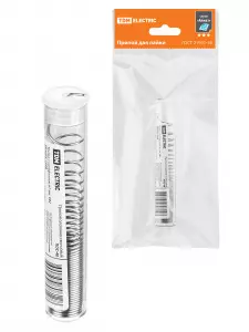 ЭЛМАКС - Припой ПОС 40, трубка с канифолью, ГОСТ 21931-76, Ø1 мм, 10 г, колба, серия "Алмаз" TDM элмакс, электротехника, кабель, светотехника, elmax.pro