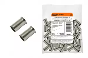 ЭЛМАКС - Наконечник штыревой втулочный неизолированный НШвН 6010 (100 шт) TDM элмакс, электротехника, кабель, светотехника, elmax.pro