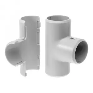 Тройник разборный d16 мм безгалогенный (HF) атмосферостойкий серый (70шт/700шт уп/кор) Промрукав Тройник разборный d16 мм безгалогенный (HF) атмосферостойкий серый (70шт/700шт уп/кор) Промрукав