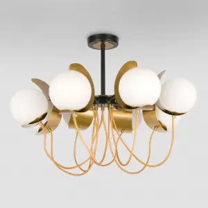 ЭЛМАКС - Потолочная люстра в стиле лофт 70110/8 черный элмакс, электротехника, кабель, светотехника, elmax.pro