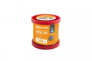 ЭЛМАКС - Припой ПОС 40, проволока, ГОСТ 21931-76, Ø1 мм, 100 г, катушка, серия "Алмаз" TDM элмакс, электротехника, кабель, светотехника, elmax.pro