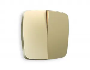 ЭЛМАКС - Лицевая панель OMEGA (Шампань) для 2-клавишных выключателей QUANT OP6030 элмакс, электротехника, кабель, светотехника, elmax.pro