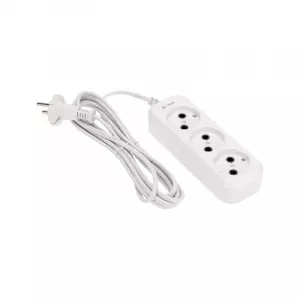 ЭЛМАКС - Удлинитель 3 гнезда, 3м, 2х0,75мм², б/з, белый PROconnect элмакс, электротехника, кабель, светотехника, elmax.pro