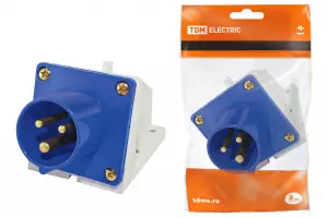 ЭЛМАКС - Вилка 513 стационарная 2Р+РЕ 16А 220В IP44 TDM элмакс, электротехника, кабель, светотехника, elmax.pro
