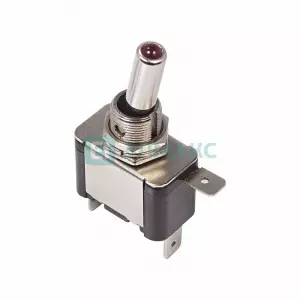 ЭЛМАКС - Тумблер 12V 20А (3c) ON-OFF однополюсный с красной LED подсветкой (ASW-07D) REXANT элмакс, электротехника, кабель, светотехника, elmax.pro