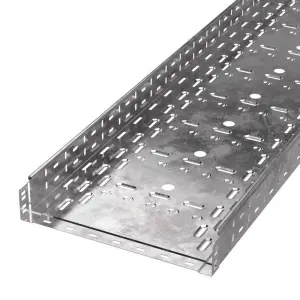 Лоток перфорированный Стандарт 400х80х3000 (1,0 мм) (6 м/уп) Промрукав