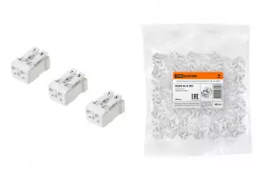 ЭЛМАКС - Клемма пружинная соединительная КСП2-L+N, 16 A TDM элмакс, электротехника, кабель, светотехника, elmax.pro