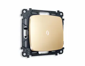 ЭЛМАКС - Комплект механизма 1-клавишного выключателя с подсветкой 5600K (нейтральный белый свет) OMEGA MO6020 элмакс, электротехника, кабель, светотехника, elmax.pro