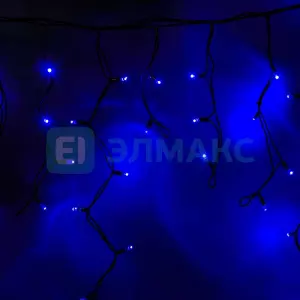 ЭЛМАКС - Гирлянда Айсикл (бахрома) светодиодный, 5,6 х 0,9 м, с эффектом мерцания,черный провод "КАУЧУК", 230 элмакс, электротехника, кабель, светотехника, elmax.pro