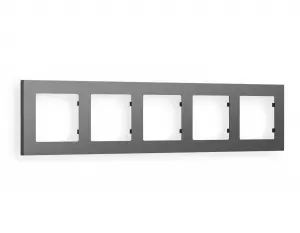 ЭЛМАКС - Рамка ALFA Techno (Антрацит серый) 5-ая AF220655 элмакс, электротехника, кабель, светотехника, elmax.pro