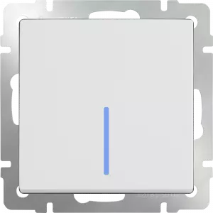 ЭЛМАКС - WL01-SW-1G-LED / Выключатель одноклавишный с подсветкой(белый) элмакс, электротехника, кабель, светотехника, elmax.pro