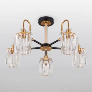 ЭЛМАКС - Потолочная люстра в стиле лофт 70090/5 черный элмакс, электротехника, кабель, светотехника, elmax.pro