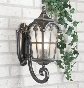 ЭЛМАКС - Уличный настенный светильник Mira U черное золото элмакс, электротехника, кабель, светотехника, elmax.pro