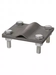 ЭЛМАКС - Зажим соединительный 4-х болтовой штырь-полоса, штырь Ø16 - полоса 40х4 мм, термодиффузия TDM элмакс, электротехника, кабель, светотехника, elmax.pro