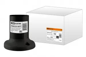 ЭЛМАКС - Патрон Е27 потолочный, термостойкий пластик, прямой, черный, TDM элмакс, электротехника, кабель, светотехника, elmax.pro