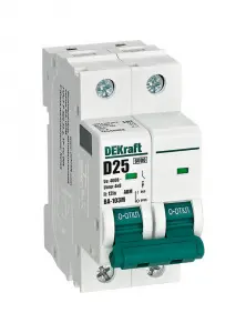 Авт. выкл. без теплозащиты 2P 25А х-ка D 6кА ВА-103M