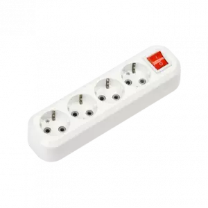 ЭЛМАКС - Колодка УЗВ-4-GRAND четырехместная с выключателем и заземлением 5240 IN HOME элмакс, электротехника, кабель, светотехника, elmax.pro