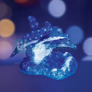 ЭЛМАКС - Акриловая светодиодная фигура "Синие дельфины" 65х48х48 см,136 светодиодов, IP44 понижающий трансфор элмакс, электротехника, кабель, светотехника, elmax.pro