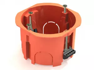 ЭЛМАКС - Коробка установочная СП D68х45мм для полых стен с пл.лапками ТМ GREENEL (100 шт/уп) элмакс, электротехника, кабель, светотехника, elmax.pro