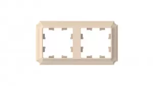 ЭЛМАКС - ATLASDESIGN ANTIQUE 2-постовая РАМКА, универсальная, ПЕСОЧНЫЙ элмакс, электротехника, кабель, светотехника, elmax.pro