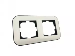 рамка 2 поста OVIVO Loft белый/черный