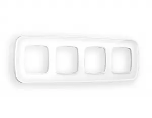 ЭЛМАКС - Рамка OMEGA Coint (Белый Стекло органическое) 4-ая OF640104 элмакс, электротехника, кабель, светотехника, elmax.pro