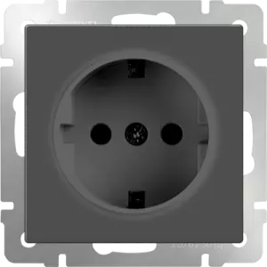 ЭЛМАКС - WL07-SKG-01-IP20/ Розетка с заземлением (серо-коричневый) элмакс, электротехника, кабель, светотехника, elmax.pro