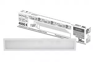 ЭЛМАКС - Светодиодная панель универсальная ЛП 03 180х1195 Опал 19 мм 36 Вт 2650 Лм, 4000 К, белая, Народная элмакс, электротехника, кабель, светотехника, elmax.pro