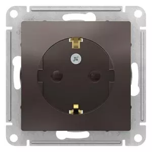 ЭЛМАКС - ATLASDESIGN РОЗЕТКА с заземлением со шторками, 16А, механизм, МОККО элмакс, электротехника, кабель, светотехника, elmax.pro
