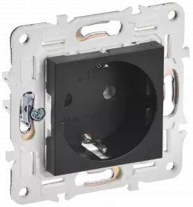 ЭЛМАКС - SKANDY Роз. с з/к без з/ш 16А SK-R05Bl черн. IEK элмакс, электротехника, кабель, светотехника, elmax.pro