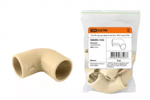 ЭЛМАКС - Угол 90 соед. для трубы 20 мм (5шт) "ЭКО" (сосна) TDM элмакс, электротехника, кабель, светотехника, elmax.pro