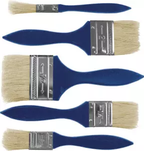 Кисти флейцевые, синяя ручка, набор 3 шт. (1, 1,5, 2 дюйма) (FIT DIY)