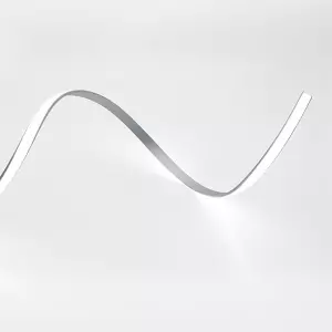 Профиль алюминиевый гибкий "накладной", серебро, CAB264 с матовым экраном, 2 заглушками, 4 крепежами