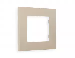 ЭЛМАКС - Рамка ALFA Qubi (Серо-бежевый матовый) 1-ая AF250361 элмакс, электротехника, кабель, светотехника, elmax.pro