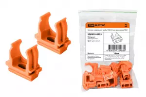 ЭЛМАКС - Крепеж-клипса для трубы ПНД 25 мм оранжевая TDM элмакс, электротехника, кабель, светотехника, elmax.pro