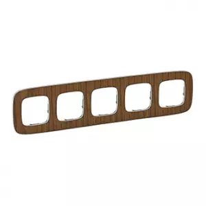 ЭЛМАКС - Valena ALLURE.Рамка "Орех".5-постовая универсальная элмакс, электротехника, кабель, светотехника, elmax.pro
