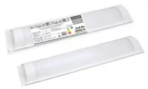 Светодиодный светильник LED ДПО 3017 1800 лм 2х9 Вт, 6500К (термопак) Народный