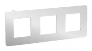 ЭЛМАКС - UNICA STUDIO рамка 3-постовая, ХРОМ/белый элмакс, электротехника, кабель, светотехника, elmax.pro