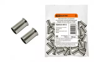 ЭЛМАКС - Наконечник штыревой втулочный неизолированный НШвН 50-20 (100 шт) TDM элмакс, электротехника, кабель, светотехника, elmax.pro