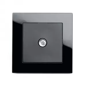 ЭЛМАКС - Розетка телевизионная 1-местная, 75 Ом, 5-862МГц, серия Катрин, GLS00-7008-05, черный элмакс, электротехника, кабель, светотехника, elmax.pro