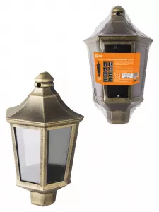 Светильник садово-парковый НБУ 06-60-003 настенный, пластик, расс. поликарбонат, бронза TDM