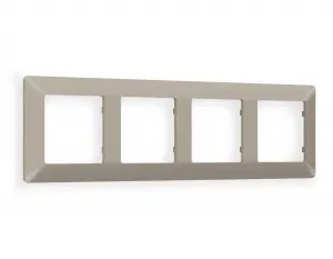 ЭЛМАКС - Рамка ALFA Line (Серо-бежевый матовый) 4-ая AF110364 элмакс, электротехника, кабель, светотехника, elmax.pro