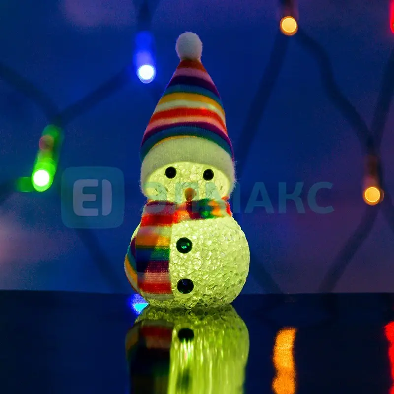 ЭЛМАКС - Фигура светодиодная "Снеговик" 10см, RGB элмакс, электротехника, кабель, светотехника, elmax.pro
