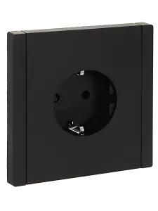 ЭЛМАКС - FORTE&PIANO Розетка с з/к з/ш в/к 16А FP115 черный IEK элмакс, электротехника, кабель, светотехника, elmax.pro