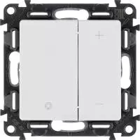 ЭЛМАКС - Valena LIFE.Светорегулятор кнопочный универсальный 400Вт без нейтрали.С лицевой панелью.Белый элмакс, электротехника, кабель, светотехника, elmax.pro