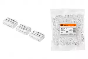 ЭЛМАКС - Клемма пружинная соединительная КСПн5-3L+N+PE, 16 A, с монтажной ножкой TDM элмакс, электротехника, кабель, светотехника, elmax.pro