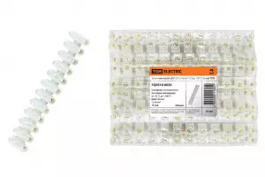 ЭЛМАКС - Зажим винтовой ЗВИ-20 полипропилен 1,5-6мм2 12пар 100°С белый TDM элмакс, электротехника, кабель, светотехника, elmax.pro