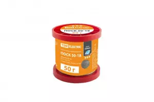 ЭЛМАКС - Припой ПОСК 50-18, проволока, ГОСТ 21931-76, Ø1 мм, 50 г, катушка, серия "Алмаз" TDM элмакс, электротехника, кабель, светотехника, elmax.pro